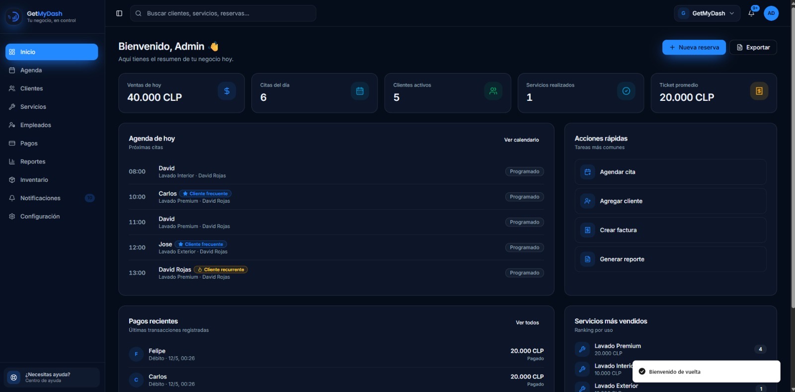 GetMyDash dashboard