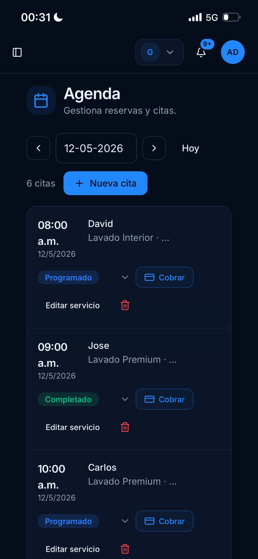 Agenda móvil